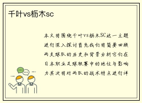 千叶vs枥木sc