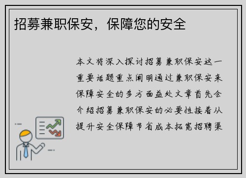 招募兼职保安，保障您的安全